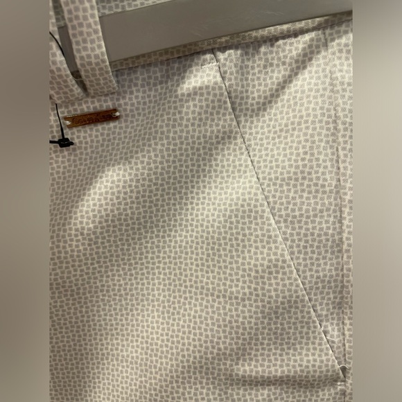 Calvin Klein white and grey dots pattern pants with belt - Picture 10 of 14